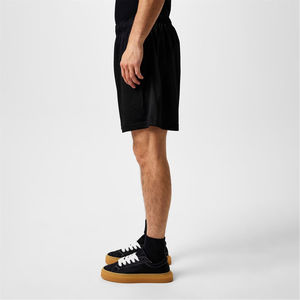 Premium <b>Men</b>’s <b>Black</b> Breathable Mesh <b>Shorts</b> Casual Athletic <b>Short</b> Pants Quick Dry Solid Color Elastic Waist Woven Polyester - Product Image 4