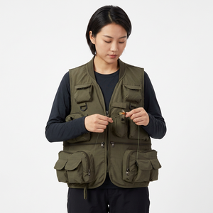 Gilet Safari Multi-Poches Respirant à Fermeture Éclair pour Hommes - Product Image 5