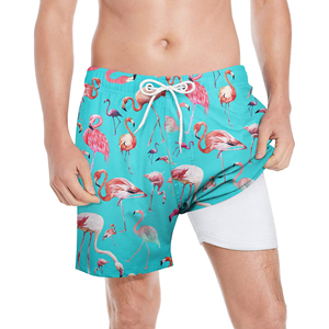 Shorts de bain pour hommes à séchage rapide, en polyester extensible, pour la plage et le surf, livraison rapide en gros - Product Image 1
