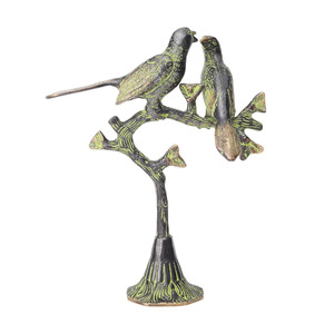 Figurine d'oiseau en laiton peinte à la main SHUBHAM, gravure polie, ornement religieux, plaqué or, décoration d'intérieur, cadeau - Product Image 5