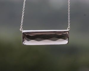 Smoky Quartz Pendant <b>Necklace</b> Natural Brown Crystal Gemstone Handmade Silver Jewelry Healing Stone <b>Boho</b> Women Gift - Product Image 3