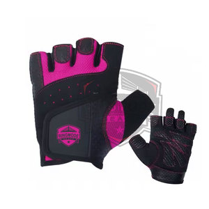 Professional Gym Weight Lifting <b>Gloves</b> Leather Breathable Non-Slip Half Finger Lace-<b>Up</b> Custom Colors High Quality Wholesale - Product Image 3