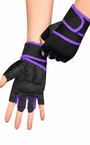 <b>Half</b> Finger Gym Gloves Breathable Mesh Adjustable Wrist Strap Non <b>Slip</b> For Training Weight Lifting Fitness Unisex - Product Image 3