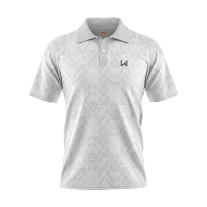 Polo à manches courtes pour homme, imprimé sur mesure, décontracté, de luxe, anti-plis, en tissu maille mélange coton/polyester - Product Image 4