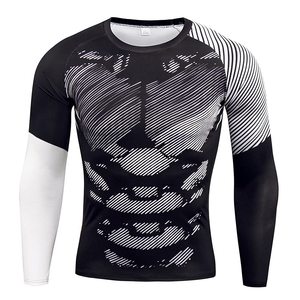 เสื้อคอมเพรสชั่นออกกำลังกาย OEM ขายส่ง เสื้อคอมเพรสชั่นผู้ชายแบบรัดรูป ระบายอากาศได้ดี ผู้ผลิตชุดกีฬา เสื้อผ้ากีฬาผู้ชาย - Product Image 1