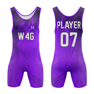 Ropa de Artes Marciales Personalizada de Secado Rápido, Ligera, Transpirable y Elástica de Spandex y Poliéster, Singlet de Lucha Libre - Product Image 4