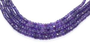 Perles de pierres précieuses en améthyste naturelle facettées, forme rondelle, 5-6 mm, perles rondelles en améthyste, 13 pouces, améthyste violette, perles en vrac pour bijoux - Product Image 5