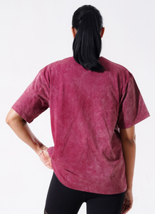 T-shirts amples et décontractés pour femmes en toile 100 % coton de qualité supérieure, délavés à l'acide, personnalisés et respirants - Product Image 5