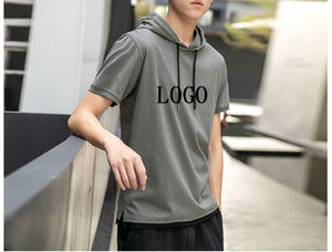 เสื้อยืดฮู้ดแขนสั้นแบบยูนิเซ็กซ์ ดีไซน์ทันสมัยสำหรับสวมใส่สบายในชีวิตประจำวันและแฟชั่นสไตล์คนเมืองยุคใหม่ - Product Image 4