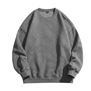 เสื้อสเวตเชิ้ตผู้ชาย คอโอ ผ้าฝ้าย 100% ลายแจ็คการ์ด ทรงหลวม สวมใส่สบาย สไตล์ลำลอง/สปอร์ต เหมาะสำหรับฤดูใบไม้ร่วง ใส่เที่ยวเล่นกลางแจ้งหรือใส่เดินเล่นในเมือง - Product Image 4