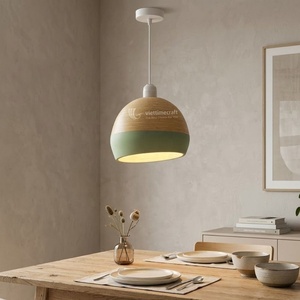Abat-jour en bambou tissé, abat-jour suspendu rond laqué, couverture de lampe suspendue en bois naturel, finition blanche - Product Image 5