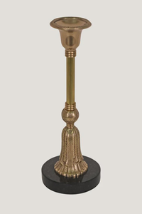 Portavelas Cónicos de Latón Dorado Modernos y Elegantes, Minimalistas, Hechos a Mano, Duraderos, para Salas de Estar Contemporáneas, Juego de 2 - Product Image 2