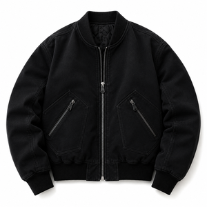 Wholesale Men's Fashion Flight <b>Jacket</b> Premium Casual Outerwear with Modern Zip Front Design - Product Image 6