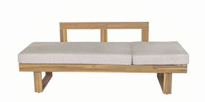 Chaise longue en teck pour l'extérieur, chaise longue rembourrée pour le bord de la piscine, chaise inclinable pour hôtel, jardin - Product Image 2