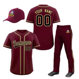Conjunto de Uniforme de Béisbol y Sóftbol Personalizado con Impresión, Manga Corta, Secado Rápido, Transpirable, 100% Poliéster, Nombre del Equipo, Número, Elástico - Product Image 6