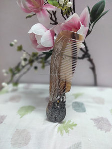 100% peine de cuerno de búfalo Natural hecho a mano cuerno REAL técnica de pulido antiestático elegante estilo de amor artesanal - Product Image 3