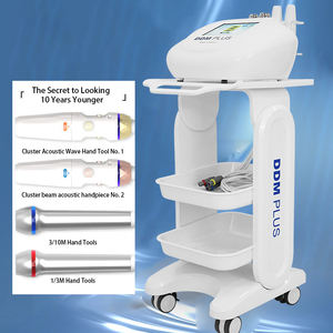 Appareil professionnel de soin du visage à double fréquence 1 MHz 3 MHz 10 MHz, technologie de lifting par goutte d'eau non invasive, salon de beauté - Product Image 1