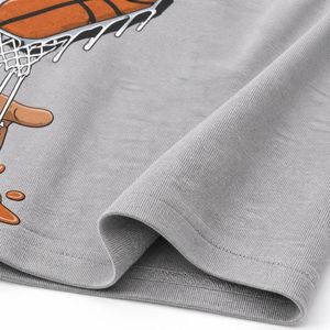 T-shirt surdimensionné personnalisé pour homme, imprimé basketball 67, style décontracté d'été, streetwear hip-hop, en coton respirant, haut graphique - Product Image 5