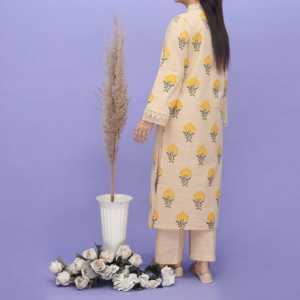 Pantalon de costume imprimé Khaddar pour femme 2PC Set PW4076 Collection - Product Image 1