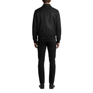 Nouvelle veste décontractée respirante pour homme, couleur unie, avec fermeture éclair et manches longues, col rabattu, en polyester/coton. - Product Image 3