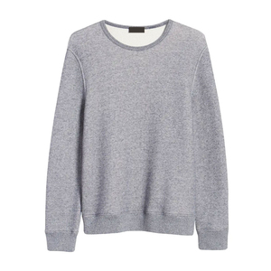 เสื้อสเวตเชิ้ตคอกลมผู้ชาย ทรงปกติ สีเทาล้วน ผ้าถัก 100% คอตตอน สวมใส่สบายๆ สำหรับฤดูใบไม้ร่วง - Product Image 4