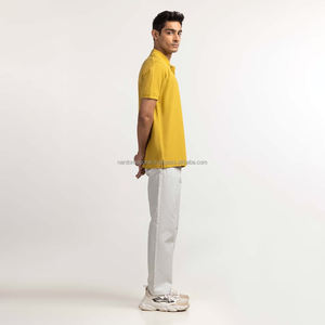 Nardon Apparel Camisa de golf de manga corta clásica para hombre Algodón informal para polo con botón superior y bolsillo Impreso Tela de punto - Product Image 3