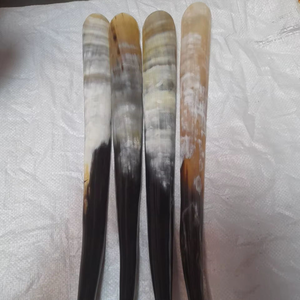 Venta al por mayor de cornucopias para zapatos de cuerno de búfalo hechas a mano, ecológicas, de alta calidad, con mango largo de 16.5 pulgadas, extra largas y lisas para hombres de Crescent Crafts - Product Image 2