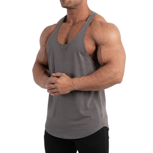 Débardeur en coton et fibre de bambou noir et blanc à col en V, sans manches, respirant, vêtements de sport pour hommes, gilet de musculation de haute qualité - Product Image 3
