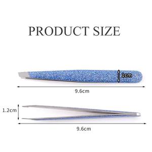 Pinzas para Pestañas con Punta de Precisión de Acero Inoxidable, Superficie Lisa o Dentada, Multicolor, Juego de 10 mm para Aplicación de Pestañas - Product Image 5