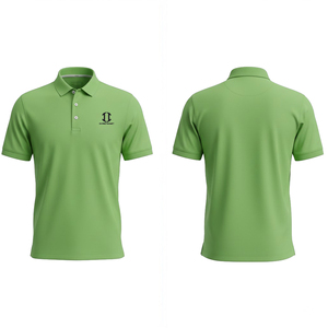 Polo de Manga Corta Negro para Hombre, Logotipo Bordado, Color Sólido, Informal, Transpirable, Tela Oxford, Corte Regular - Product Image 5