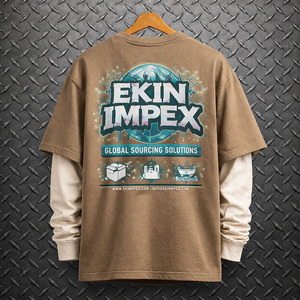 Camisetas Personalizadas con Diseño Gráfico Desgastado, Estilo Urbano, Reversibles, de Algodón 100% Pesado, Manga Regular para Hombre, Alta Calidad, 300g - Product Image 2