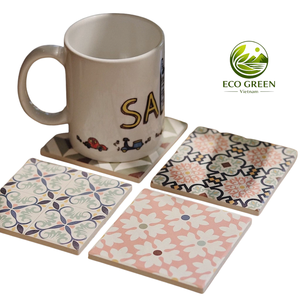 Posavasos de cerámica VIETNAM, de corcho, ecológicos, redondos, DIY, de 10 cm cuadrados/10.8 cm/16 cm/20 cm o personalizados a pedido. - Product Image 1