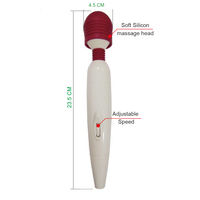Masseur corporel vibrant manuel en ABS souple avec fil, à vitesse réglable, rechargeable, pour massage complet du corps (dos/cou/pieds/jambes)