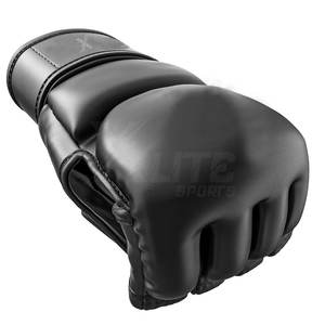 Guantes de MMA de Cuero Avanzado con Cordones para Entrenamiento de Boxeo, Absorción de Humedad, Diseñados para Ejercicio Físico y Acondicionamiento - Product Image 5