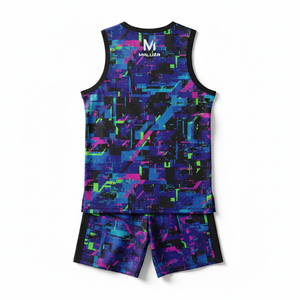 Designs élégants d'uniformes de basket-ball sublimés, kits de basket-ball personnalisés entièrement sublimés, vêtements de basket-ball pour hommes et jeunes - Product Image 3