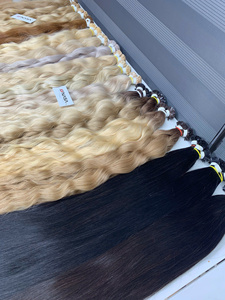 Extensions de cheveux naturels vietnamiens 100% humains, qualité supérieure, double épaisseur, pointe plate, couleur naturelle, doux et brillants - Product Image 1