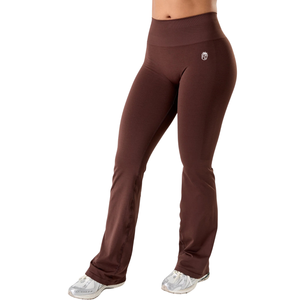 Pantalon évasé sans couture taille ultra haute pour femme, sculptant la taille, extensible, compressif, coupe bootcut, pour le sport, le yoga et le fitness - Product Image 1