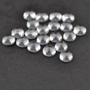 Cuarzo Rosa Natural de 8mm, Corte Redondo, Cabujón, Piedras Preciosas Sueltas, Cuarzo Blanco Liso, Piedra Semipreciosa a Precio Accesible - Product Image 3