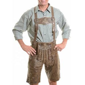 Pantalon en daim en cuir bavarois marron Oktoberfest Lederhosen XS 6XL motifs boutons prix de gros faible coût - Product Image 5