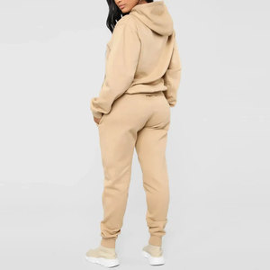 Customizable Breathable Polyester/Cotton Winter Female Drawstring Blank Distressed Acid Wash Sweat <b>Suits</b> Jogger Woman Tracksuits - Product Image 2