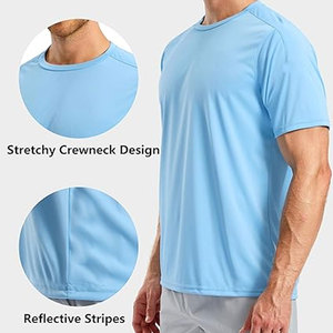 Ropa Deportiva Personalizada para Hombre |   Camiseta Deportiva Premium de Poliéster Azul Bebé, 220g, Secado Rápido |   Ropa Deportiva de Alto Rendimiento al por Mayor - Product Image 4