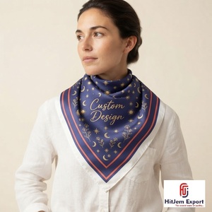 Pañuelo Cuadrado con Estampado Personalizado de Moda, Fabricante Textil de Marca Privada OEM ODM, Proveedor de Servicios de Productos de Tela Personalizados - Product Image 4