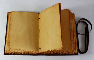 Carnet en cuir vintage personnalisé, bords naturels, pages vierges non lignées, cadeau idéal pour hommes, femmes, étudiants, carnet promotionnel - Product Image 4