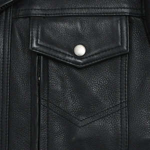 Chaqueta de Cuero Genuino de Piel de Oveja para Hombre, Cuello Alto, Logotipo Frontal, Impermeable, Transpirable, de Alta Calidad, Elegante y Clásica - Product Image 4