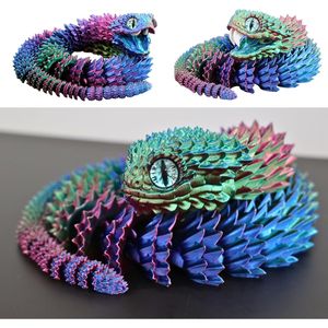 Modello di Serpente Magico Oversize da 35,5 Pollici Stampato in 3D con Denti Mobili e Articolazioni Flessibili, Sorprendente Regalo Antistress - Product Image 4