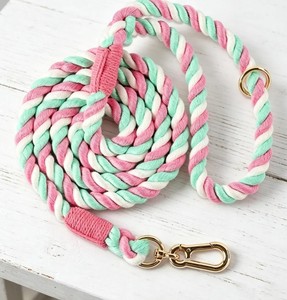 Premium Eco-Friendly Adjustable <b>Dog</b> <b>Leash</b> for <b>Dogs</b> Heavy Duty 100% Cotton Modern Walking Lead with Comfortable Handle - Product Image 1