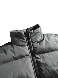 Chaqueta acolchada unisex informal de invierno, cálida, con capucha y cierre de cremallera, a prueba de viento. - Product Image 4