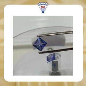 Tanzanite Naturelle Superfine, Taille Princesse Carrée 8mm, Cristal Bleu Clair Nécessitant Loupe, Pierre Précieuse en Vrac, Qualité Bijoux AAA, Vente en Gros - Product Image 6