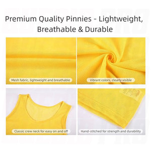 Pinnies Set Pack Scrimmage Vests <b>Soccer</b> Bibs for Team Practice Training Breathable Lightweight Mesh Jerseys with Drawstring - Product Image 2