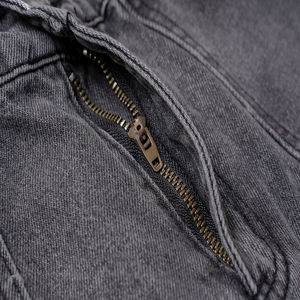 Jeans cargo personnalisés à coupe droite, alliant jambe droite et multi-poches, pantalon cargo en denim ajustable, streetwear unisexe ample - Product Image 4